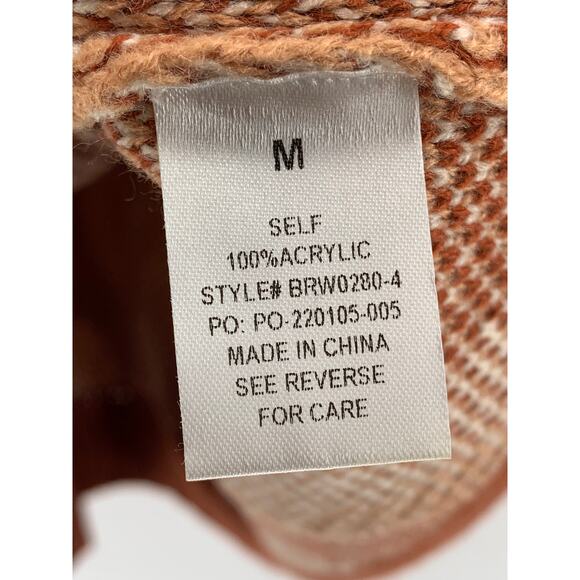 BAILEY ROSE Women's Brown Swirl Print Knit Crewneck Long Sleeve Sweater SZ M - Picture 8 of 10